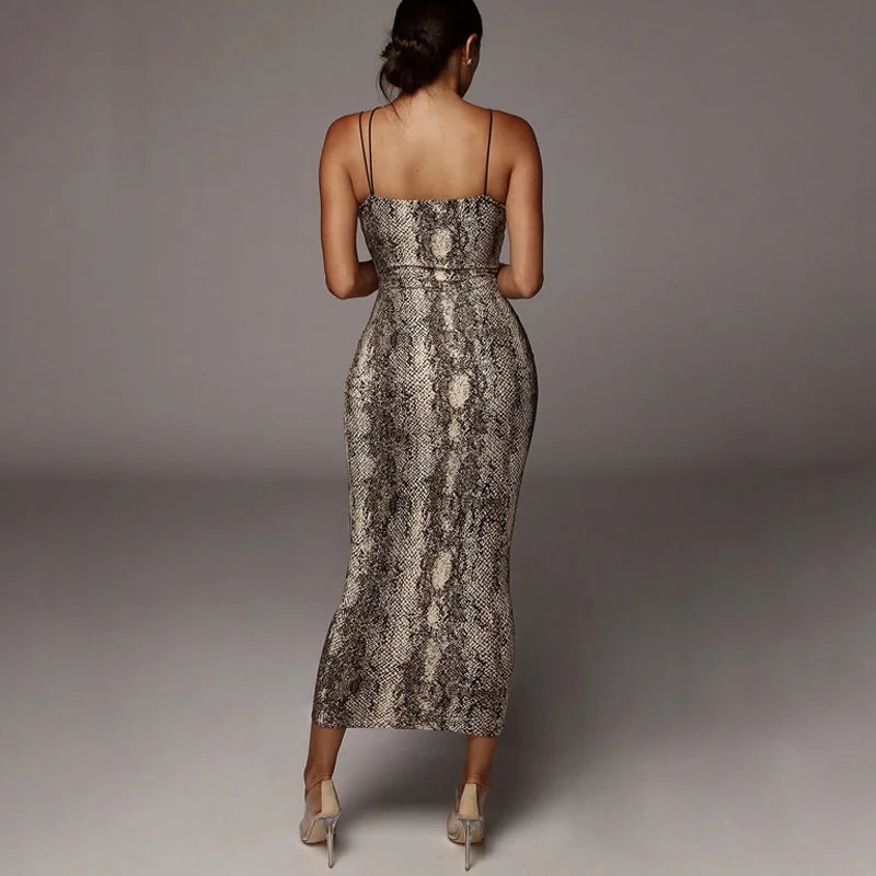 🐆 The Wild Muse Midi Dress