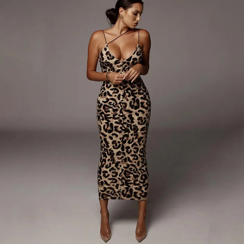 🐆 The Wild Muse Midi Dress