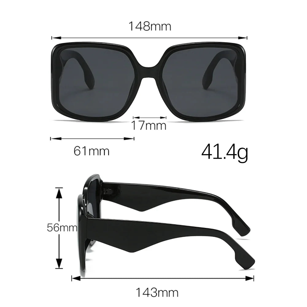 New In Sunglasses, Unique Double Frame Design Sunglasses with Oversized Frame and Gradient Lenses UV400