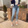 American-style Skinny High-waisted and Hip-lifting Jeans.Women Four Seasons New Fashion Simple Comfortable Stretch Skinny Jeans