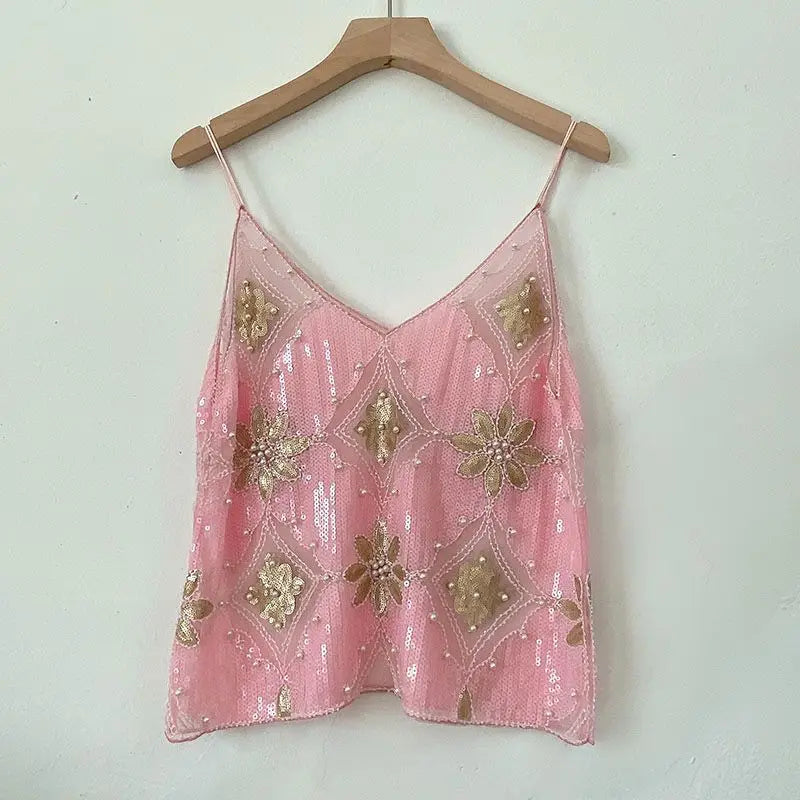 ✨ The Crystal Glow Sequin Top