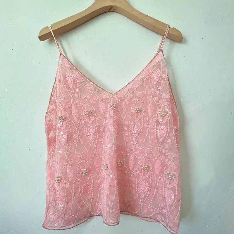 ✨ The Crystal Glow Sequin Top