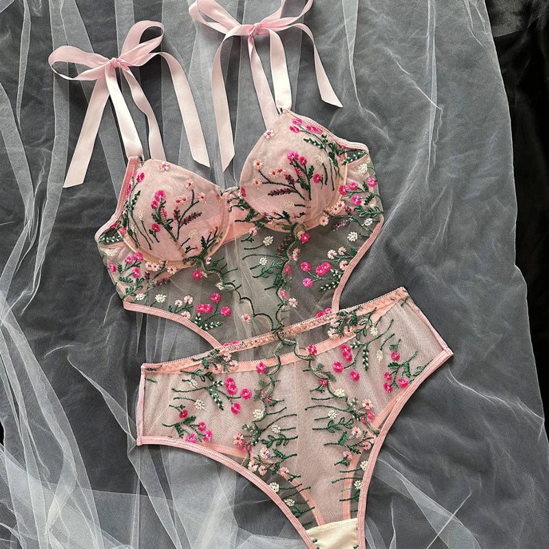 🌸 The Rosé Lace Intimates Set
